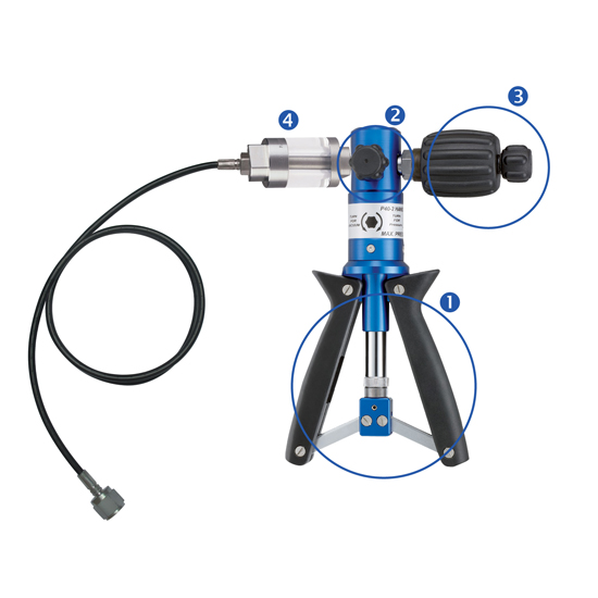 帶排汙閥和壓力軟管的氣動壓力泵 P60 型